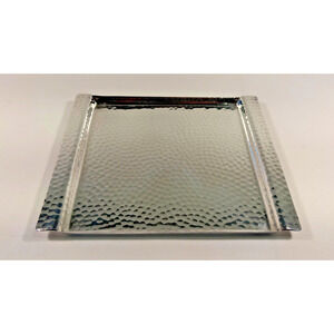 Paola Navone X Egizia Hammered Tray - 10" - Silver Plated - Valet